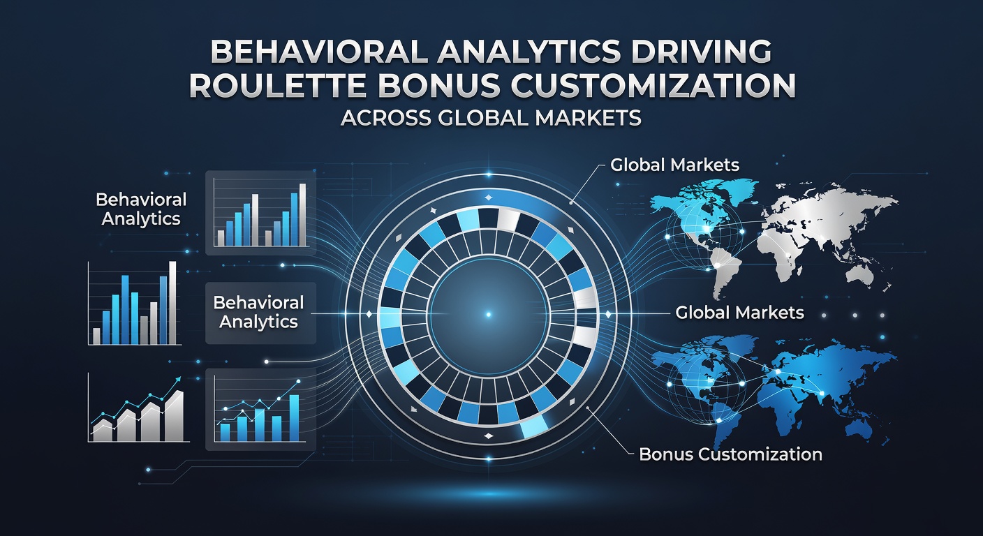 Global map overlay showing roulette bonus customization trends by region with analytics heat zones