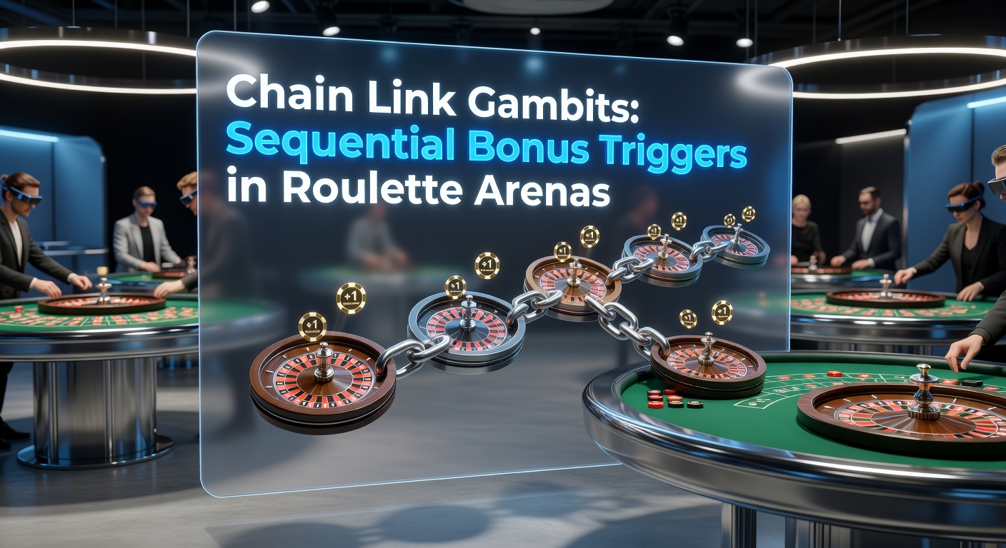Dynamic visualization of chained roulette wheels linking sequential bonus activations in an online casino arena