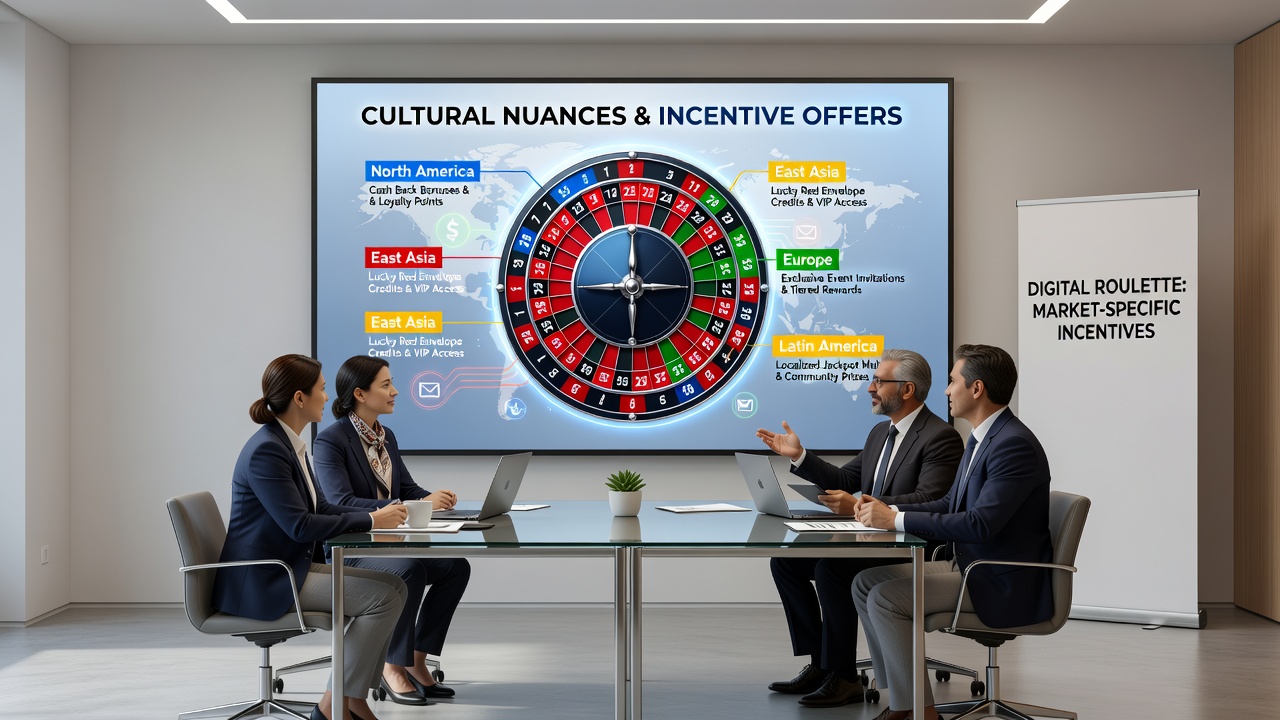 Global roulette players engaging with culturally adapted bonus interfaces on various devices