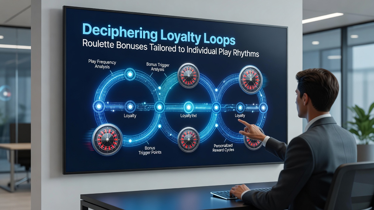 Analytics dashboard displaying roulette player loyalty loop cycles and personalized bonus triggers