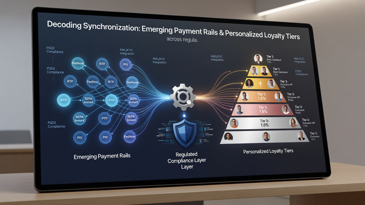 Flowchart illustrating data exchange between payment rails and loyalty tier systems in regulated gaming markets