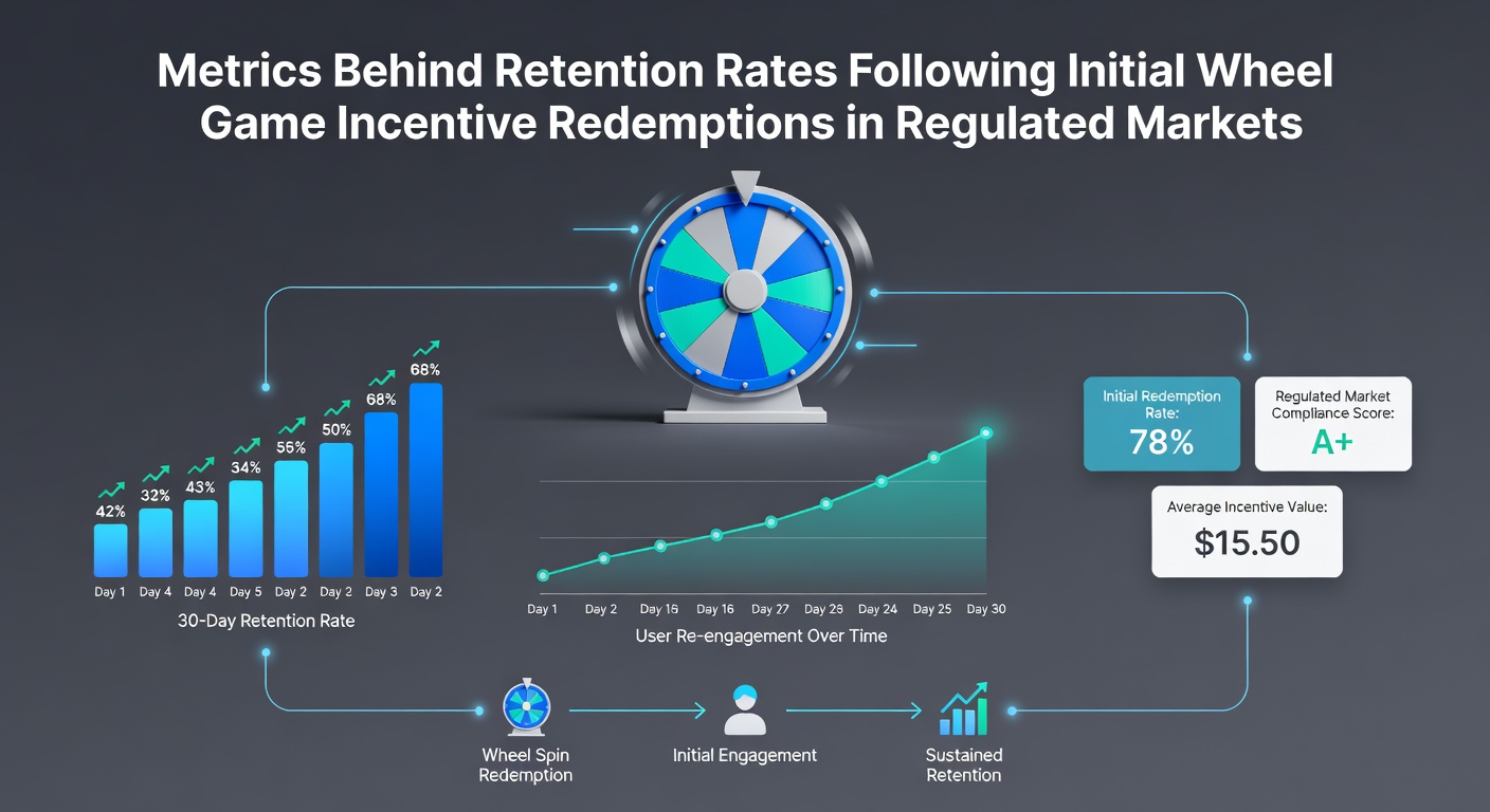 Graph showing retention rate trends after wheel game incentive redemptions across regulated markets