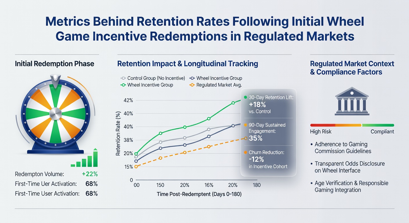 Chart illustrating regional retention comparisons and redemption timelines in regulated gambling markets