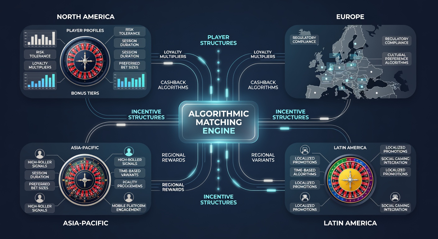 Regional comparison chart of roulette incentive algorithms and player profile variables