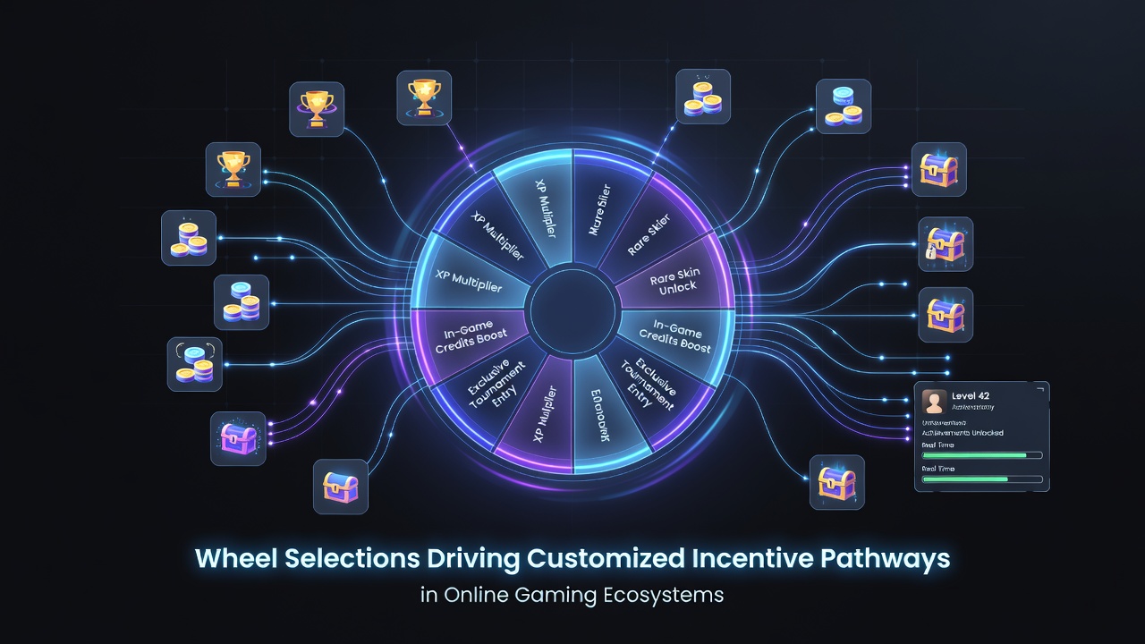 Analytics dashboard showing player segmentation and wheel-driven reward customization metrics